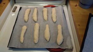 8 dough sausages.